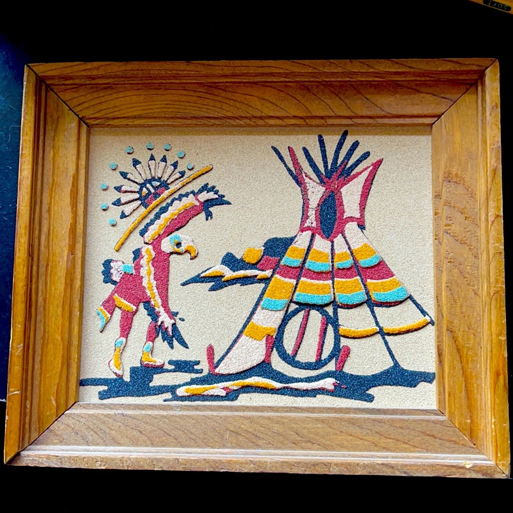 Navajo Sand art-framed